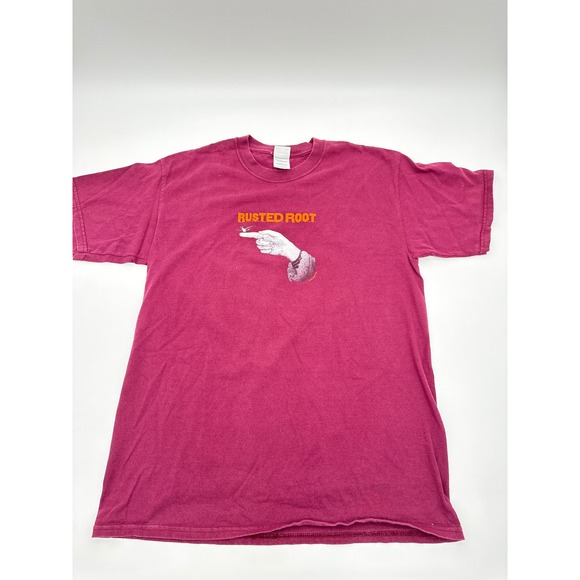 Gildan Other - Vintage 2002 Rusted Root Band T-Shirt Maroon‎ Gildan Ultra Cotton Large